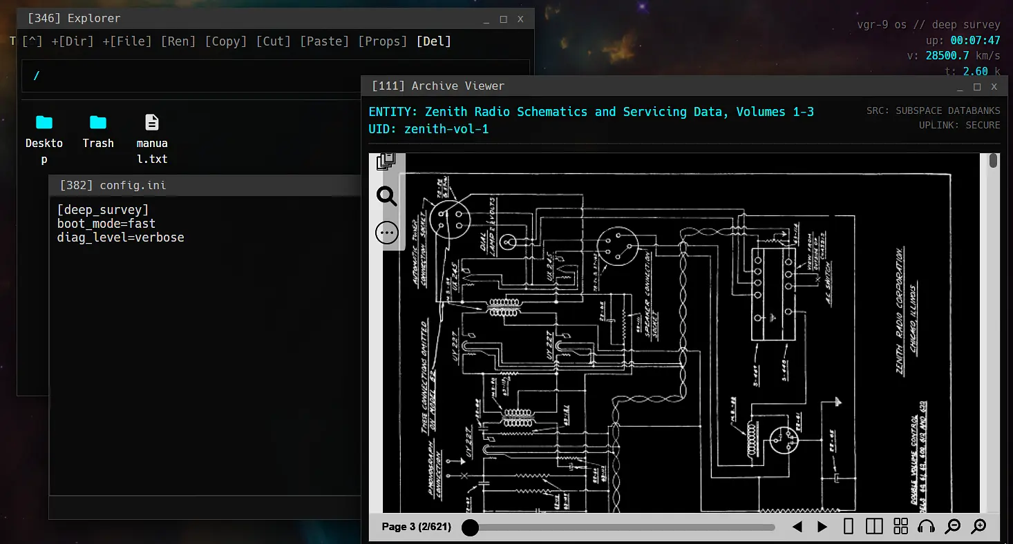 VoyagerOS archive viewer